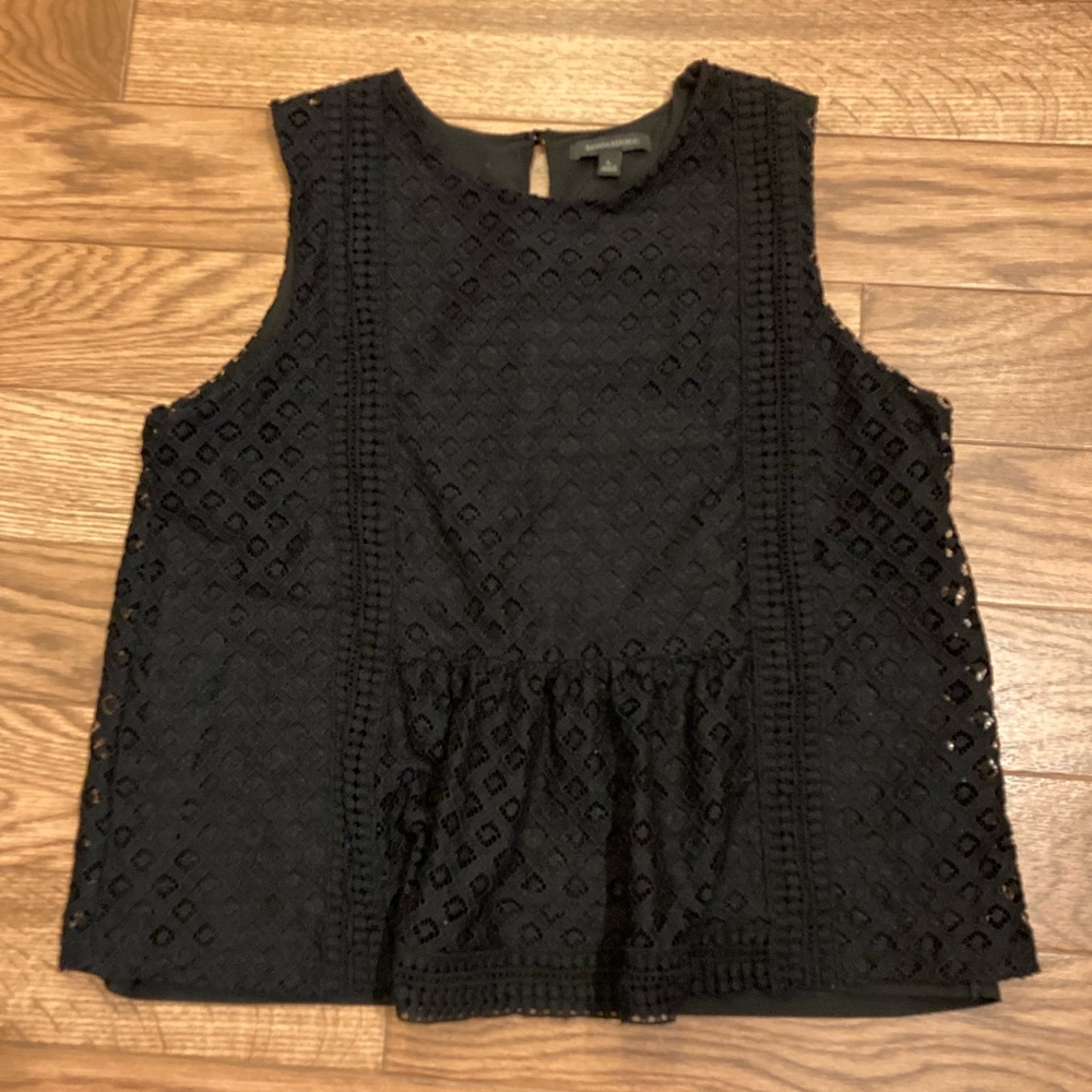 Banana Republic Large Eyelet Pelum Top